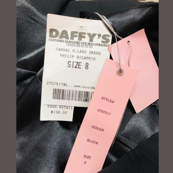 NWT $138 Philip Decaprio Black Silk Halter Dress 8 - Picture 9 of 9